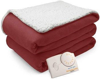 Comfort Knit Electric Heated Sherpa Blanket (Analogue)