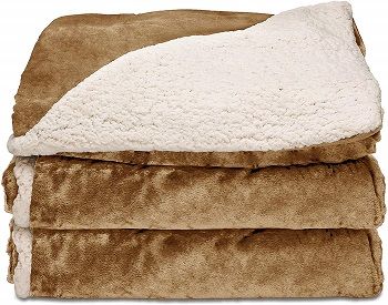 Sunbeam Reversible Sherpa Mink Electric Throw