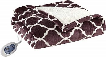 Beautyrest Ogee Purple Heated Blanket