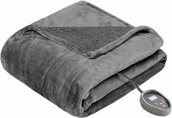 Beautyrest Oversized Microlight To Berber Heated Throw