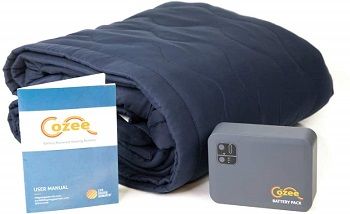 The Cozee Outdoor Fleece Heated Blanket